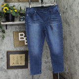 DG2 by Diane Gilman Womens Pull-On Denim Stretch Jeans Blue See Measurements