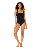 Anne Cole Womens Square-Neck One-Piece Swimsuit 26MO07801 Black 6
