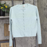 A New Day Long Sleeve Rhinestone Button Down Party Cardigan Sweater Mint Blue XS