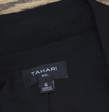 Tahari ASL Womens Single-Button Peak-Lapel Blazer Suit Jacket 2AM610-TJ Black 6