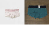 Auden Women's Striped Floral Cotton Boyshort with Lace Waistband GP985