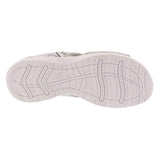 Easy Spirit Womens Traciee 2 Flat Sandal Lightweight Silver Snake Gray 6.5M