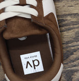 DV Dolce Vita Womens Hype Round Toe Low Top Lace Up Sneakers Chestnut Brown 8.5M
