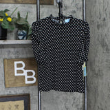 Cece \Women's Puff Sleeve Key Item Polka Dot Knit Top 7099639