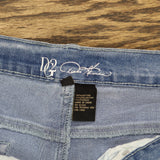 DG2 by Diane Gilman Womens Side Embroidered Studded Boot-Cut Jean Blue Multi 14