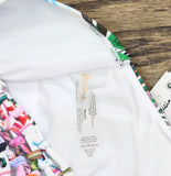 Raisins Juniors Floral-Print Macrame-Back Tankini Swim Top White Multi XS