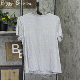 Modern Soul Womens Soothing Jersey Tee with System Bra Heather Mist Gray L