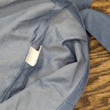 Ny Collection Womens Petites Cotton Knee-Length Shirtdress Denim Blue PL