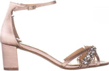 Jewel Badgley Mischka Giona Embellished Heels Evening Shoe Champagne Brown 7M