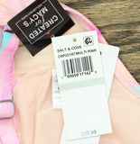 Salt + Cove Over-the-Shoulder Tie-Dye Bikini Top Wave After Wave Pink Multi 0X