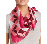 Kate Spade New York Border Silk Square Scarf KS1001930 Kinetic Pink OS