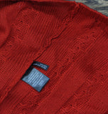 Jessica Howard Womens Cable-Knit Fit Flare Sweater Dress JH3M4915 Flare Red XL