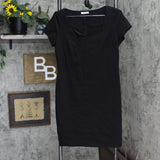 Nine West  Womens V Neck Knit Sheath Dress 165f87bfc44b63 Black M