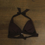 Michael Michael Kors Halter Padded Logo Bikini Swim Top Brown See Measurements