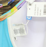 Bleu by Rod Beattie Convertible Cross-Back Bikini Swim Top White / Multi 34DD