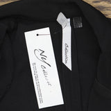 Ny Collection Womens Open Front Blazer Petite Jacket with 3/4 Sleeves Black PM