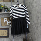 Cat & Jack Girls Long Sleeve Halloween Striped Tulle Dress 90628278 Black XL