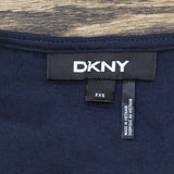 DKNY Womens Grommet-Trim Split-Neck Top P1FH0J68 Blue 2XS