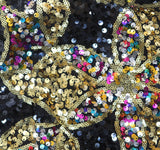 Kensie Sequinned Cowlneck Sleeveless Cocktail Dress Black / Gold Multi 2