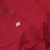 Dennis by Dennis Basso Long Sleeve Semi Sheer Blouse Pleated Front Ties Red 12