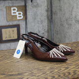 A New Day Womens Serafina Heels Rhinestone Patent 94661782 Burgundy Red 7M