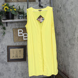Global Chic By Iman Womens Global Chic Luxury Resort Duster Vest Yellow XL