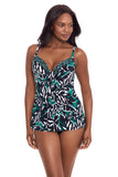 Miraclesuit Women's Underwire Adjustable Tankini Swim Top Palma Black / Multi 16