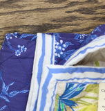 Coniglio Palm Beach Cotton Quilt Cranes Indigo Blue / Bird of Paradise Faded