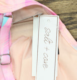 Salt + Cove Over-the-Shoulder Tie-Dye Bikini Top Wave After Wave Pink Multi 0X