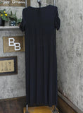 The Nines by Hatch Womens Ruched Sleeve Flowy Maxi Dress 166c2b15702747 Black L