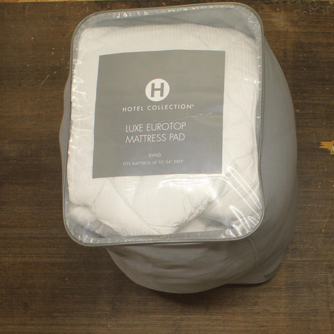 Hotel Collection Luxe Cotton Mattress Pad 100069103KG White King