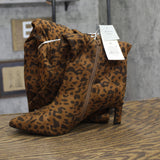 A New Day Womens Justice Boots Animal Print Mid-Calf Light Brown Cheetah 6.5M