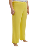 Calvin Klein Womens Plus Size Lux Highline Tab-Waist Pants Pear Green 22W
