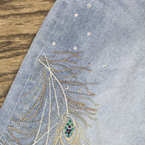 DG2 by Diane Gilman Womens Petite Embellished Bootcut Jeans Blue 8P