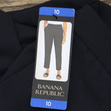 Banana Republic Womens Pull On Tapered Elastic Waist Pants 1588693 Black 10