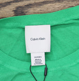 Calvin Klein Gauge Short-Sleeve Lightweight Viscose Sweater Blossom Green XL