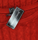 Jessica Howard Womens Cable-Knit Fit Flare Sweater Dress JH3M4915 Flare Red XL