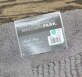Madison Park Cotton Tufted Reversible Bathroom Rug Charcoal Gray 2 ft x 6 ft