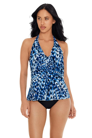 Magicsuit Womens Quill Sophie Tankini Top Swim 6019315 Blue Multi 12