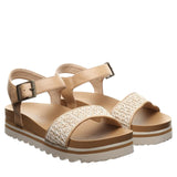 Bearpaw Orion Platform Slingback Sandals 1009137111 Natural Brown 10M