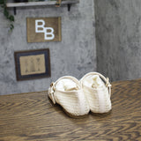 DV Dolce Vita Womens Woven Mulaney Strap Ballet Flat Ivory Off White 8.5M