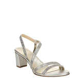 Naturalizer Vanessa2 Rhinestone Embellished Strappy Heeled Sandal Silver Gray 7M