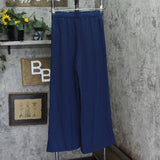 Cupshe Womens Woven Drawstring Wide Leg Pants DAA02D4A001UU Navy Blue M