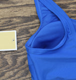 Michael Michael Kors Womens Lace Up Grommet Swim Top MM3Q457 Cobalt Blue XL