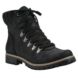 Cliffs By White Mountain Winter Hiking Boots Lace Up Bootie Black / Fabric 8.5M