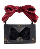 Inc International Concepts Womens Velvet Bow Earmuffs Gift Box Fuzzy Red / Black