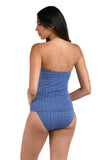 La Blanca Womens Charmed Coast Tankini Swimsuit Top LB5SB86 Chambray Blue 8
