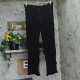 INC International Concepts Womens Drawstring Waist Pants Gauze Black XL