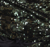 Alex Evenings Neck Front Slit Sleeveless Dress Gown Black / Emerald Green 2