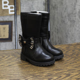 Vince Camuto Toddler Girls Tall Bow with Rhinestones Riding Boots Black 5T